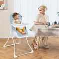 thumbnail image 2 of OLAKIDS Baby High Chair, Quick Folding Portable Highchair for Babies and Toddlers with Adjustable Footrest Removable Dishwasher Tray PU Seat, Compact Highchairs for Baby Age 6-36 Months, 2 of 9
