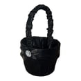 thumbnail image 1 of Cesta negra nupcial para niña de las flores, cesta decorativa con diamantes de imitación, cesta para guardar anillos, 1 of 6
