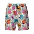 thumbnail image 4 of Lsque Mens Swim Trunks Skulls and Roses Pattern - Bathing Suit Compression Liner - Beach Swim Shorts Swimwear - (S-3XL) - Stretch Quick Dry -Large, 4 of 9