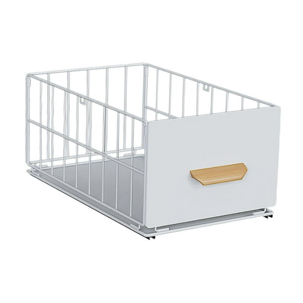 Organizador de gabinete extraíble, práctico estante debajo del fregadero para oficina. 45 cm x 24 cm x 18 cm