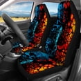thumbnail image 3 of Uourmeti Car Seat Covers Full Set Car Interior Decor Lightweight Car Seat Cover Full Set Polyester Durable Breathable, Fit for Cars Truck most Cars, Ice and Fire Fusion Fluid Design, 3 of 10