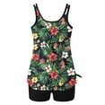 thumbnail image 3 of qucoqpe Tankini Swimsuits for Women Loose Fit Floral Print Two Piece Modest Bathing Suits Blouson Tankini Tops with Boyshorts, 3 of 6