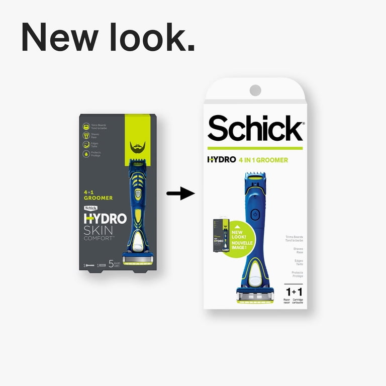 Schick Hydro 5 Beard Groomer, 4-In-1 Power Razor, 5 Blades, Built