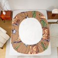 thumbnail image 4 of Manfei Western Cactus Fitted Sheet Queen 3-Piece,Cowboy Boots Hats Bedding,Brown Green,1 Fitted Sheet and 2 Pillowcases, 4 of 6