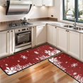 thumbnail image 3 of Kitchen Rugs Sets Of 2,Red Christmas Snowflake Pattern Anti Fatigue Kitchen Mat Rugs Non Slip Washable,Decorative Kitchen Floor Mats for Kitchen,Sink,Laundry,17"x47"+17"x47", 3 of 5
