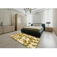 thumbnail image 4 of Ahgly Company Indoor Square Abstract Sun Yellow Abstract Area Rugs, 3' Square, 4 of 6