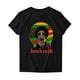 thumbnail image 4 of Tops de Manga Corta para las Mujeres de Ajuste Suelto, Día de la Independencia Negro Impreso, Cuello Redondo Suelto Superior, 4 of 4