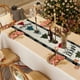 thumbnail image 5 of Mantel navideño de 72 x 13 pulgadas, bandera navideña para mesa, impermeable, decoración para mesa de centro, mantel largo, suministros de decoración navideña., 5 of 5