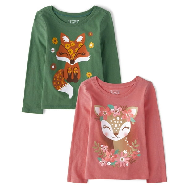 Camiseta The Children's Place para bebés y niñas pequeñas, animales de 3 años