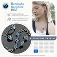 thumbnail image 4 of Leafael Infinity Love Heart Link Bracelets, September Birthstone Crystal Bracelet for Women, Silver Tone Jewelry Gifts for Her, Bermuda Sapphire Blue, 7-inch Chain and 2-inch Extender, 4 of 6