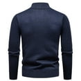 thumbnail image 4 of Fengqque Men's Quarter Zip Pullover Sweater Knit Casual Stand Collar Elastic Texture Knitted Self-cultivation Sweaters Dark Gray XXXL(XXXL), 4 of 4
