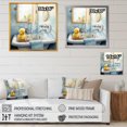 thumbnail image 4 of Designart "Yellow Duck in Bathroom Dip III" Animals Wall Art - Modern Blue Coyote Hallway Wall Art Decor, 4 of 6