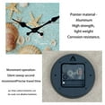 thumbnail image 4 of Seashell Starfish Wall Clock Battery Operated 16 Inch Blue Wooden Round Clocks Silent Non-Ticking Wall Clock for Living Room Bedroom Home Office, 4 of 6