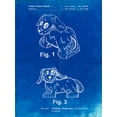 thumbnail image 2 of Borders, Cole 25x32 White Modern Wood Framed Museum Art Print Titled - PP924-Faded Blueprint Lego Dog Poster, 2 of 4