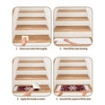 thumbnail image 6 of Christmas Snowflakes Stair Treads for Wooden Steps Indoor Runner Rug Carpet, Winter Xmas Flower Red Black Plaid 4 Pieces Peel and Stick Staircase Step Treads Covers Washable Throw Door Mats, 30"x8", 6 of 7