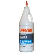 FRAM Gear Oil FRAM 80W90 Gear Oil With Additives , 1 quart bottle, sold by bottle