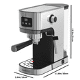 thumbnail image 6 of Fully Automatic Espresso Machine, SEGMART 20 Bar Stainless Steel Automatic Coffee Maker with Automatic Cleaning Function, 20 Cup Espresso, Americano, Long Coffee, Built-in Grinder, Black, SS1085, 6 of 8