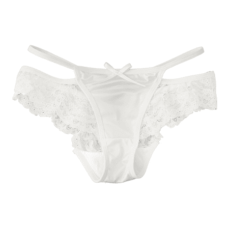 Fulorrnie Underwear for Women Cheeky Bikini Breathable Comfort Panties Cute Hipster Side Elastic Waist Panty  White  M