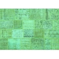 thumbnail image 1 of Ahgly Company Indoor Rectangle Patchwork Turquoise Blue Transitional Area Rugs, 2' x 5', 1 of 4