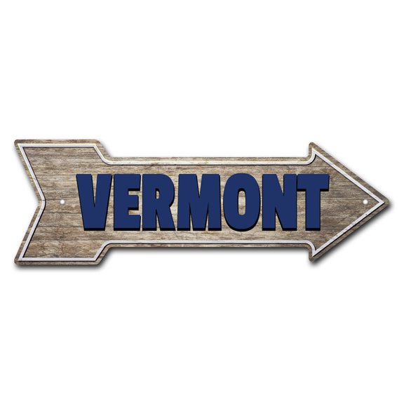 SignMission P-ARROW12-999555 12 x 36 in. Wide Vermont Arrow Sign