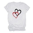 thumbnail image 6 of Tbopshirt Valentine's Day T-Shirts for Women Short Sleeve Graphic Tees, Plus Size Tops,Valentines Day Fashion Crewneck Printing Love Heart T-Shirt Casual Loose Womens Tops S-XXXL, 6 of 6