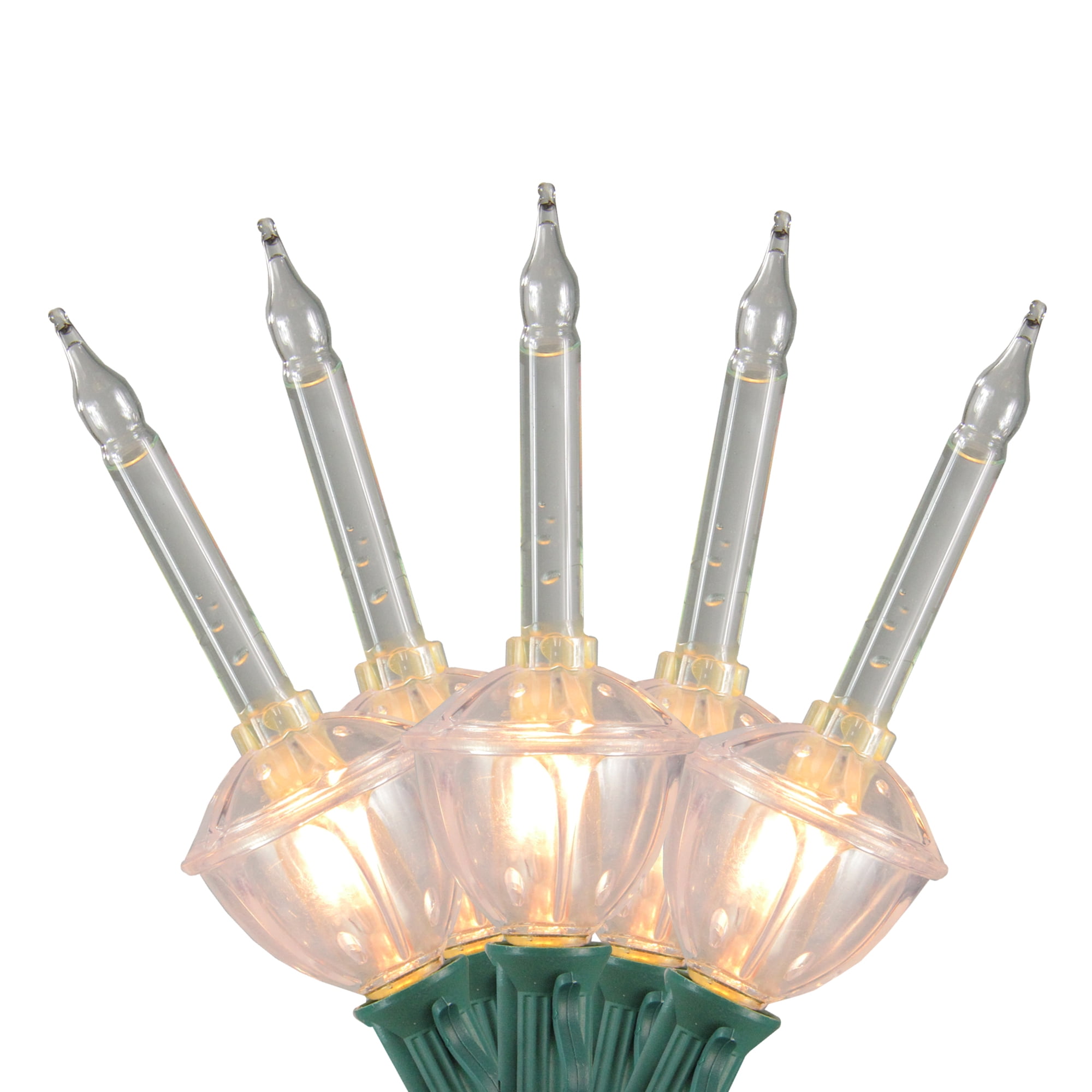 Northlight 7ct Retro Christmas Bubble Lights Clear 6' Green Wire