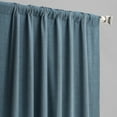 thumbnail image 4 of Exclusive Fabrics  Vintage Thermal Cross Linen Weave Blackout Curtain (1 Panel) Black 50 X 108 108 Inches, 4 of 5