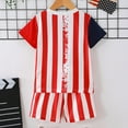 thumbnail image 4 of Utoimkio Toddler Unisex American Flag Summer Outfits Short Sleeve T Shirt Tops and Shorts Set 4th of July Summer Clothes, 4 of 6