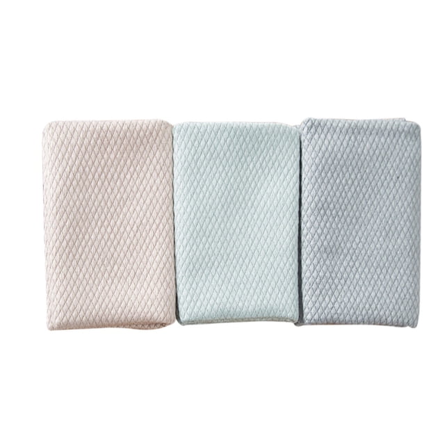 3Pcs Kitchen Towels Set Fast Dry Glass Duster Kitchen Towels Rags Floor Car Bowl Washing Cloth Home Window Glass Duster