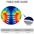 thumbnail image 6 of Colorful Tie Dye Symmetric Pattern Round Fitted Tablecloth with Elastic Edge,Dining Table Cover Waterproof,Outdoor Round Tablecloth for Camping,Dining,Indoor and Outdoor, 6 of 7