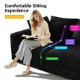 thumbnail image 5 of CARZZI LIFE 102.4'' Oversized Corduroy Couch, Modular Sectional Sofa with Ottoman, Upholstered 4 Deep Seat L Shape Sofa, Convertible Cloud Couches with Chaise Lounge for Living Room, Apartment, Black, 5 of 12