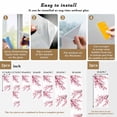 thumbnail image 6 of Cherry Flower Window Privacy Film, Spring Blossoms Pink Floral Branches Static Cling UV Sun Blocking Heat Control Window Tint Day and Night, Non-Adhesive One Way Windows Privacy Cover 23.6''x59'', 6 of 7