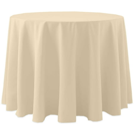 

Ultimate Textile (2 Pack) Cotton-feel 90-Inch Round Tablecloth - for Wedding and Banquet Hotel or Home Fine Dining use Tan Beige