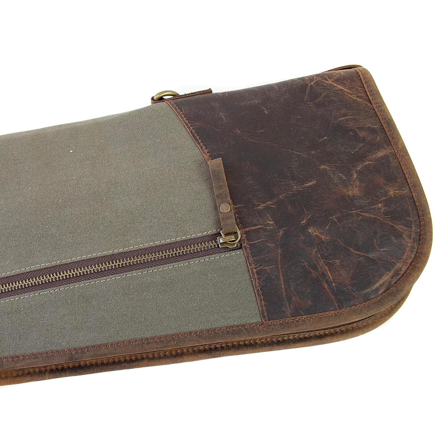 Shotgun Case for Travel & Storage - Buffalo Leather & Canvas Gun Bag