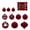 Wine, variant on Dreisshy Christmas Balls Ornaments for Christmas Tree 48 Pcs, Flocked Christmas Bulb Ornaments Set - Decorative Hanging Baubles, Shatterproof Xmas Decor for Holiday, Coffee