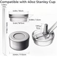 thumbnail image 2 of shiyou-40oz Tumbler Detachable Flip Straw Lid for Stanley Cup Accessory,Leak Proof Replacement Lids for 40oz Stanley Cup, No Spill Flip Reusable Compatible with Stanley Cups Cover(Black), 2 of 4