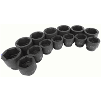Sunex 5616 14-Piece 1" Drive Fractional SAE Fractional Impact Socket Set
