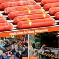 thumbnail image 7 of Hot Dog Roller, 9 Rollers 24 Hot Dogs Capacity 1650W Stainless Sausage Grill Cooker Machine with Removable Oil Drip Tray Dual Temp Control and Glass Hood Cover, Perfect for Commercial and Party, 7 of 7