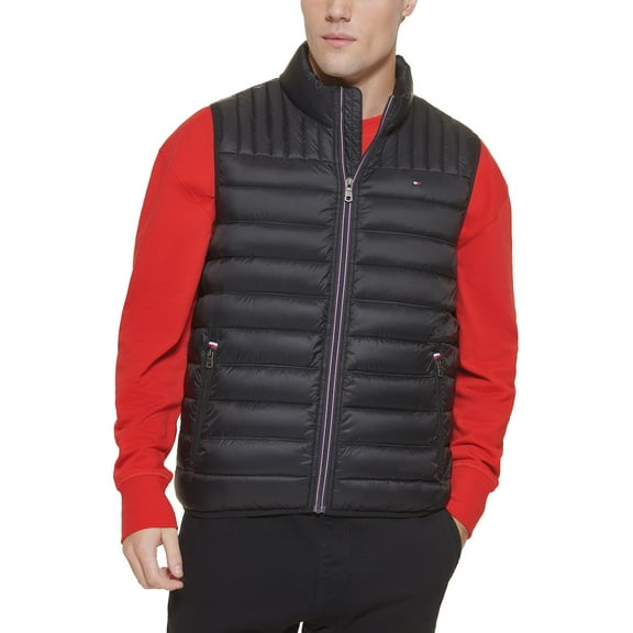 Men's Tommy Hilfiger Quilted Vest Color: Black Size: L