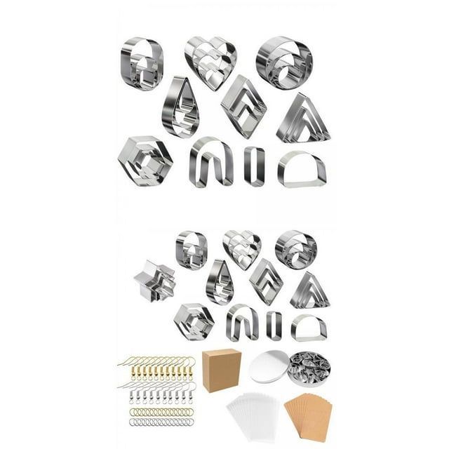 Pendientes con Tarjetas Y Ganchos para Diseñadores 127 Piezas Perfecl Cortador de arcilla polimérica