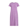 thumbnail image 4 of Time and Tru Women's and Women's Plus Cotton T-Shirt Dress with Short Sleeves, Sizes XS-4X, 4 of 4