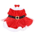 thumbnail image 1 of Pet Christmas Costume, Christmas Dog Clothing Cute Comfortable Adjustable Fun With Bow Headdress For Cosplay, 1 of 7