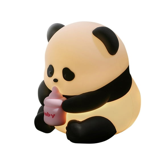 Mistaha Adorable Veilleuse Panda avec Détecteur de Mouvement, Lampe Décorative Mignonne pour Chambre, Mini Veilleuse en Silicone de Haute Qualité