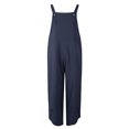thumbnail image 3 of Summer Women Jumpsuit with Pockets Sleeveless Wide Legs Plus Size Overalls, 3 of 7