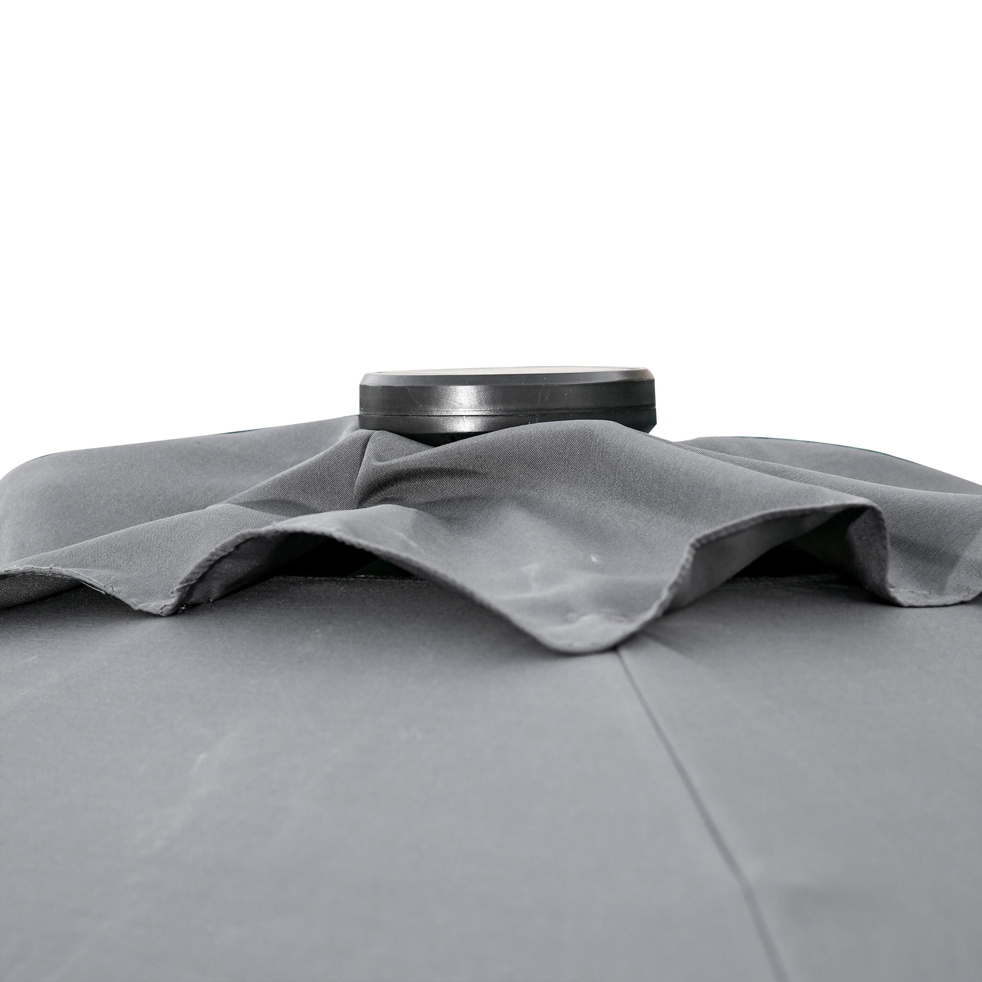 Outsunny 9' x 7' Dark Gray Patio Umbrella, with LED Lights
