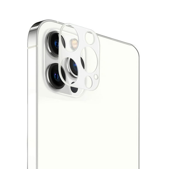 For Apple Iphone 14 Pro Max 6.7 Camera Lens Colored Edge Tempered 2.5d - White