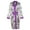 Purple Trim & Navy Pattern, variant on Aunavey Women's Dollars Money Print Short Silky Robes Kimono Bridesmaid Bride Party Satin Robes Sleepwear