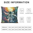 thumbnail image 5 of Orinice Spaceman Sun Flower Graphic Decorative Men Women Boy Girl Room Cushion Throw Pillow Cover for Home Couch Living Room Bed Sofa Square Pillow Covers 1PC 18x18in, 5 of 5