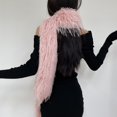 thumbnail image 4 of lanema Faux Furs Scarf Winter Warm Neck Wrap Furry Collar Scarf for Office Daily Wear, 4 of 13