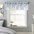 thumbnail image 3 of Navy Blue Eucalyptus Leaves Window Valance for Kitchen, Farm Plant Country Paper Texture Rod Pocket Short Curtain for Small Windows, Light Filtering Decorative Valance, 54 x 18 Inch, 1 Panel, 3 of 9